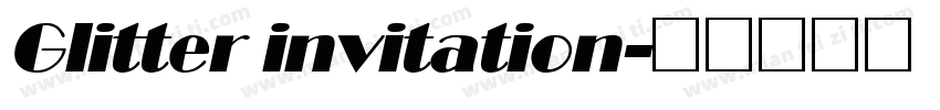 Glitter invitation字体转换